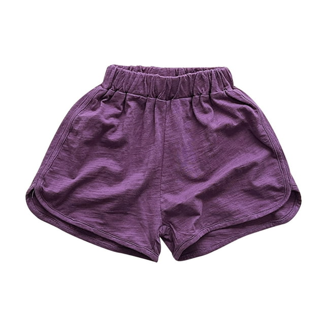 Odeerbi 2-10 Años Niños Niñas Verano Algodón Dinosaurio Pantalones Cortos Workout Athletic Sports Pantalones Cortos Color Sólido Transpirable Casual Pantalones Cortos