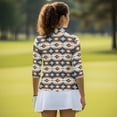 thumbnail image 5 of Uorisanigo Western Tribal Women's Golf Top Size S Casual Long Sleeve Golf Polo Shirts with Zipper Versatile Fashion Quick Dry Athletic Tops for Workout Sports Comfortable Pullover, 5 of 7
