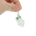 thumbnail image 3 of Encantos de cordones únicos 1 par, clips decorativos de zapatos con cuentas brillantes de uva, verde transparente, 3 of 5