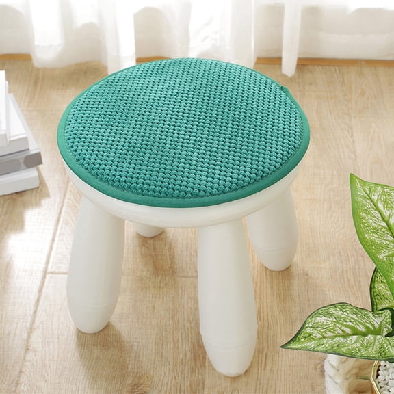 Round Chair Pad Seat Cushion Solid Color Soft Chair Pads Comfy Velvet Cushion Pillow for Kitchen Dining Office Chair Kids Reading(Mint Green)
