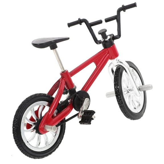GAXIRE Model Bicycle 1Set Red Miniature for Dollhouse and Photography Props