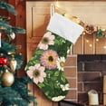 thumbnail image 5 of Coolnut 17.7 Inch Christmas Stockings, 2 PCS Flowers Butterflies Presonalized Large Stocking Sock for Family Holiday Xmas Party Decorations, 5 of 7