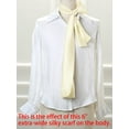 thumbnail image 2 of INSPIRE CHIC Women's Scarves Solid Color Kerchief Silky Scarves Long Neck Wraps Beige, 2 of 6