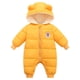 thumbnail image 2 of Body De Bebé Canastilla Onesies Para Niños Pequeños Recién Nacidos Invierno Niñas Niños Ropa Cálida Orejas De Dibujos Animados Mono Con Capucha Mono Amarillo Odeerbi LM103-3218, 2 of 4