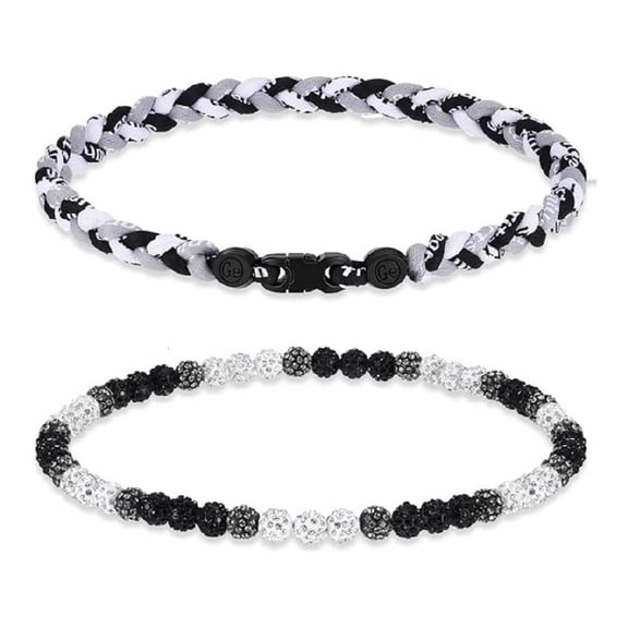Giaone 2 Pcs Baseball Necklaces Beaded Necklace Chain Three Braided Rope Accessory Sport Gift Birthday
