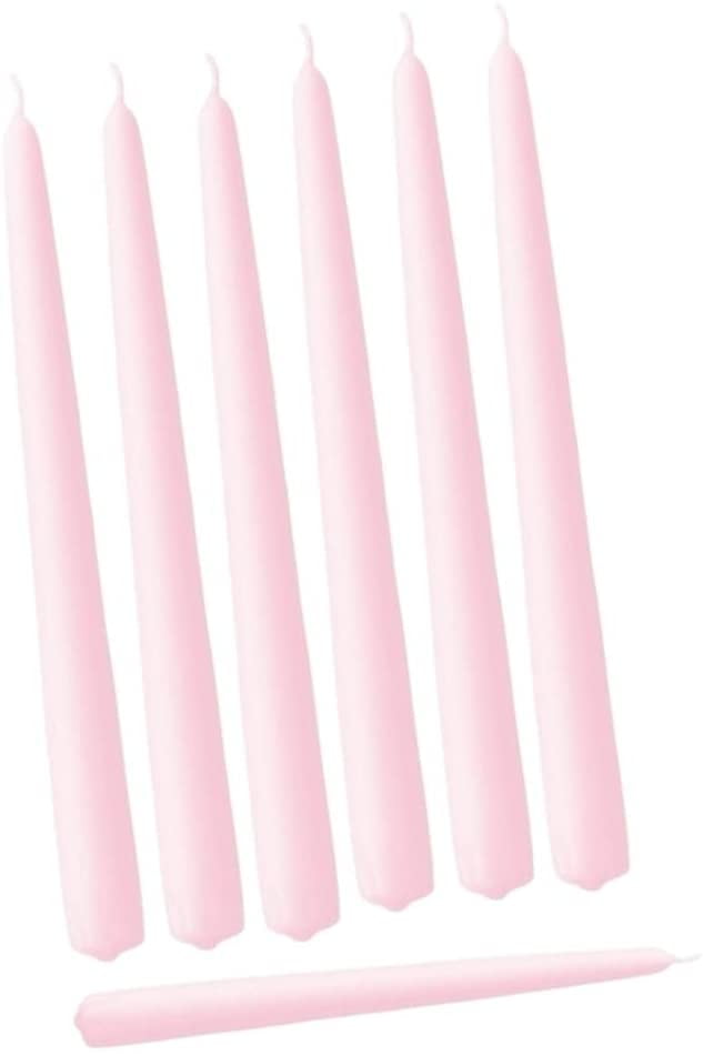 Set of 12 Individually Wrapped Dlight Online Elegant Taper Premium Quality Candles Hand-Dipped 12 Inch, Slate Blue Dripless and Smokeles
