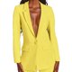 thumbnail image 4 of Txlixc, 2 uds., chaqueta de traje para mujer, chaqueta de manga larga con cuello en V, abotonada, informal, elegante para trabajo de oficina, negocios, OL + Pantalones Txlixc Moda, ocio, 4 of 8