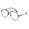 thumbnail image 2 of Men Large Aluminum Optical Frame Wide Fitment Reading Glasses with Titanium Temple TearDrop 147MM Ti05 +4.00, 2 of 5