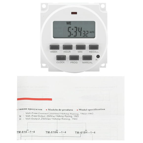 Outdoor Light Timer, Plastic Digital Timer Light Timer, For Road Lamp Controlling Painting Advertising Board Fishkeeping