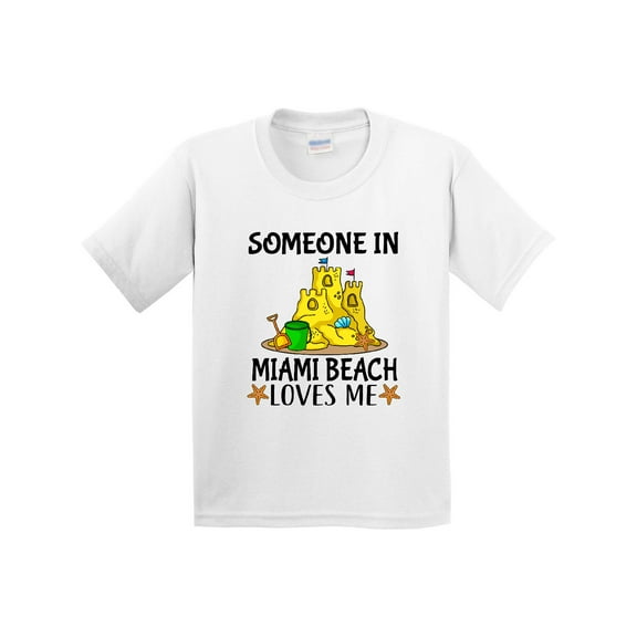 Inktastic Someone in Miami Beach Loves Me Youth T-Shirt