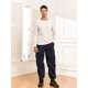 thumbnail image 2 of Pantalones cargo ZAFUL con bolsillo plano, paracaídas para hombre, color azul marino, talla L, 2 of 5