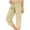 Khaki, variant on Capri Pants for Women Summer Quick Dry Drawstring Cargo Capris Outdoor Golf Hiking Pants with Pockets, S