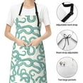 thumbnail image 6 of Uemuo Hand Drawn Snake Pattern Waterproof Apron Adjustable Dishwasher Apron- Apron for Women Men Heavy Duty Work Apron for Dishwashing Chemical Lab, 6 of 9