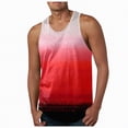 thumbnail image 3 of HCNTES Men's Workout Tank Tops UPF 50+ Swim Shirts Quick Dry Running Sleeveless UV Protection Muscle Tees(Watermelon Red,XXXL), 3 of 6