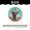 thumbnail image 2 of 10 Inch Wall Clock Battery Operated Silent Clock Decorative for Office, Kitchen, Outdoor, Living Room，African Elephant Mountain Landscape Nature Print, 2 of 4