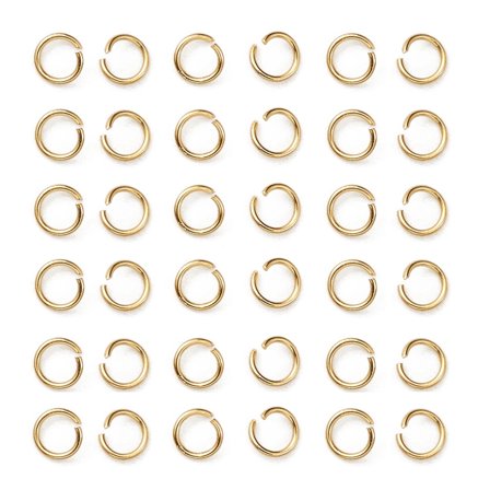 500pcs 304 Stainless Steel Jump Rings Open Jump Rings golden 26 Gauge 3x0.4mm