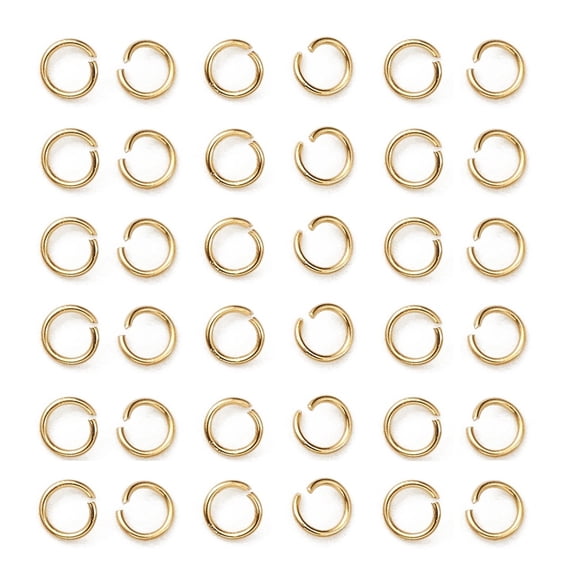500pcs 304 Stainless Steel Jump Rings Open Jump Rings golden 26 Gauge 3x0.4mm