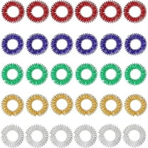 Rungopro 30 Pieces Acupressure Rings Sensory Rings for Fingers Stress Relief Fidget Sensory Massager