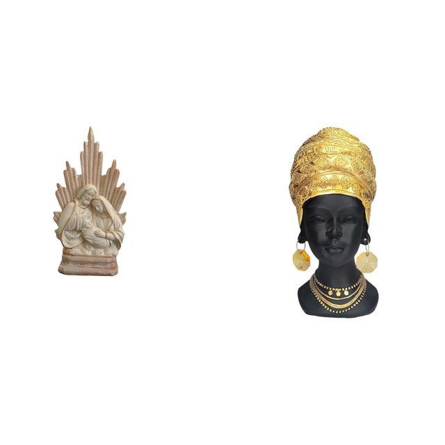 Estatua católica de , figura de mujer africana, adorno de resina, escultura, colección única, adecuada para regalar, decoración del