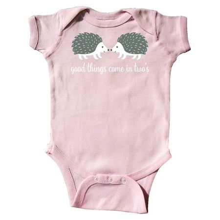 

Inktastic Twin Hedgehogs Baby Gift Gift Baby Boy or Baby Girl Bodysuit