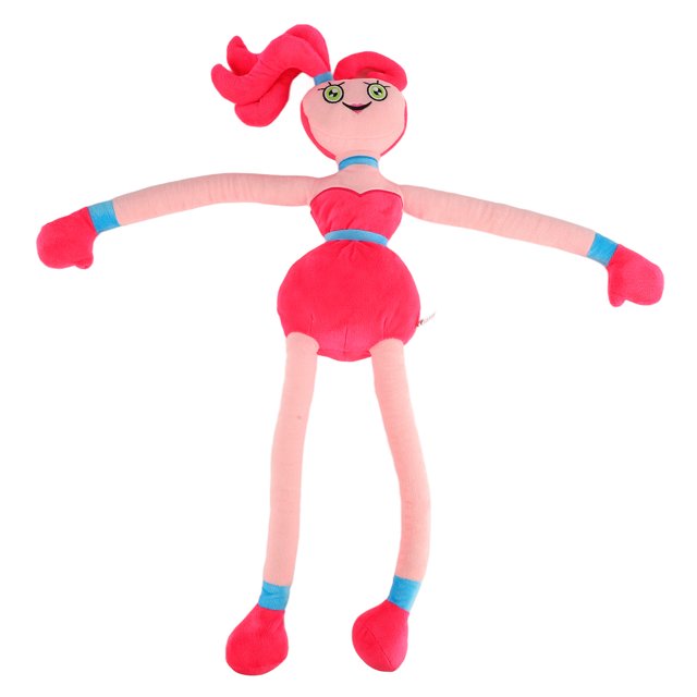Muñeca de peluche de patas largas de algodón PP para aliviar la ansiedad, muñeca de brazos largos suave de color rosa para niños