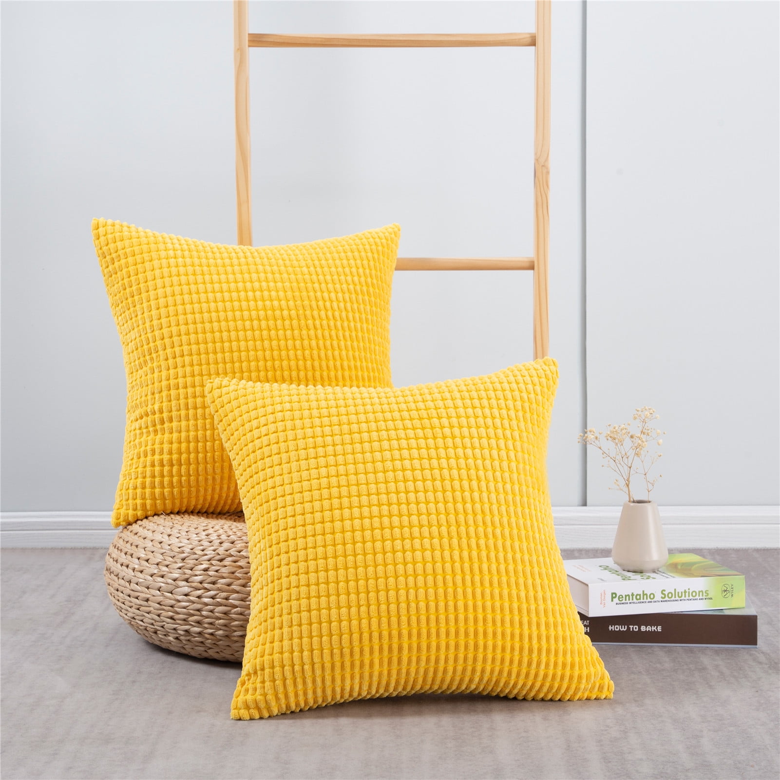 Topfinel Colorful Geometric Cushion Cover 40 x 40cm 16" Cotton Linen Home Square 