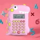 thumbnail image 2 of Calculadora para niños, Calculadora con forma de dinosaurio rosa, Calculadora de aprendizaje inteligente para juegos de matemáticas, Calculadora de bolsillo para oficina, 2 of 5