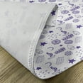 thumbnail image 5 of Ambesonne Cartoon Place Mats Set of 4, Boat Star Gulls Moon Shell, Standard Size, Purple, 5 of 6