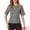 Black, variant on DARING DIVA Women's Tweed Top Round Neck Short Sleeve Pullover Blouse M Black