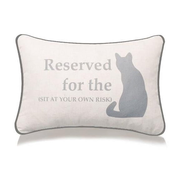 MDR Trading Inc. HU-YM1218ICCTV2XX Reserved For The Cat Sit At Your Own Risk With Print Of A Cat Pillow Cover