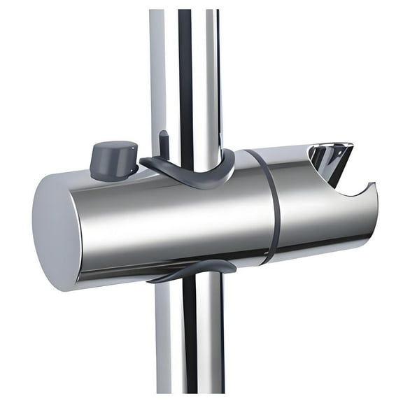 Adjustable Showerhead Slide Bar With Premium Metal Construction For Universal Shower Head Compatibility, Elegant Shiny Chrome Finish, Adjustable Mounting Brackets, 25Mm Size