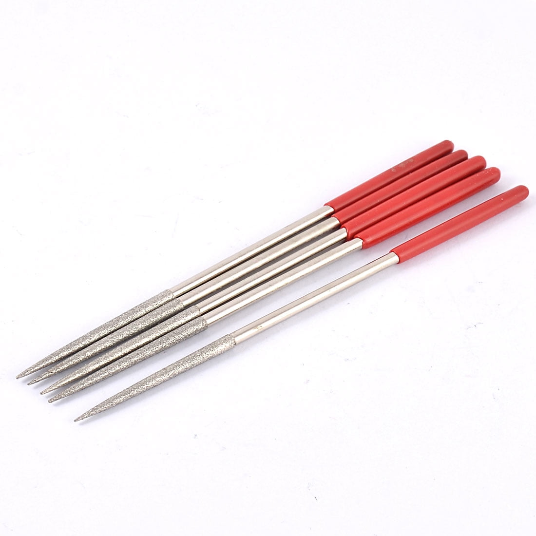 Unique BargainsGlass Stone Carving Metal Diamond Coated Round Rasp Needle File 160 x 4mm 5pcs by Unique-Bargains