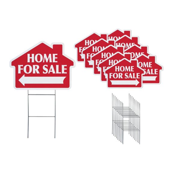 18 x 24 Home for Sale Yard Signs 10 Count