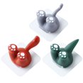 thumbnail image 1 of 3pcs Punch Free Toothbrush Hooks Animal Shape Plastic Self Adhesive Holder Multi-functional Plug Hooks, 1 of 10