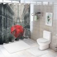thumbnail image 7 of Orinice Rain Umbrella Eiffel Tower Bathroom Decor Set Shower Curtain with Hooks - Colorful Luxurious Print Polyester Fabric Chic Modern Bath Decor 69x72, 7 of 7