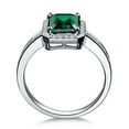 thumbnail image 3 of Classic 1.50 Carat Emerald and Diamond Engagement Ring in White Gold, 3 of 4