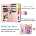 thumbnail image 5 of 6.5" Galaxy A03S 5G Wallet Case, Samsung Galaxy A03S 5G 2021 PU Leather Case, Njjex Luxury PU Leather 9 Card Slots Holder Carrying Folio Flip Cover Kickstand & Hand Strap, 5 of 5
