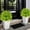 Green2, variant on Artificial Potted Trees with Ground Stakes, 19Inch Outdoor Garden Potted Flower Arrangement Designs, UV Resistant Fake Evergreen Shrubs Bushes Plants, for Outdoor Indoor Front Porch Garden
