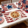 thumbnail image 4 of YiJuHui Independence Day Placemat, Patriotic American Flag Polyester Table Mat, Heat Resistant, Easy Clean, Non Slip Dining Mat for Picnic, Kitchen, Party Table Decoration, 4 of 4