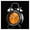 Orange, variant on 4 inches Twin Bell Alarm Clock, Loud Alarm Clock with Backlight for Bedroom, Battery Operated