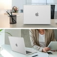 thumbnail image 4 of Fintie Case for MacBook Air 13.6 Inch A3240 A3113 A2681 (2022 2023 2024 2025 Release) - Protective Snap On Hard Shell Cover for MacBook Air 13.6" M2 M3 M4 Chip, Frost Clear, 4 of 8