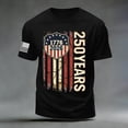 thumbnail image 5 of TOWED22 250th Anniversary USA Shirts for Men American Flag T-Shirt 4th of July Shirt 250 Years Birthday Patriotic Tops(Black,XXL), 5 of 5
