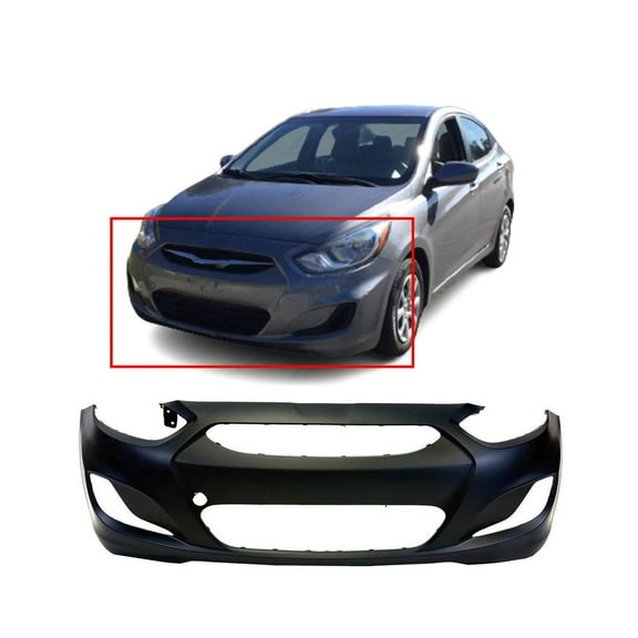 DCP Primed Front Bumper Cover for 2012-2014 Hyundai Accent Sedan/Hatchback HY1000188