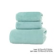 thumbnail image 5 of Soft Linen 3-Piece Bath Towel Set | 1 Bath Towel, 1 Hand Towel, 1 Washcloth | Highly Absorbent Quick-Dry Towels for Adults | Green, 5 of 6
