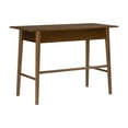Linon Charlotte Desk, Rich Brown Finish, 30 inches Tall