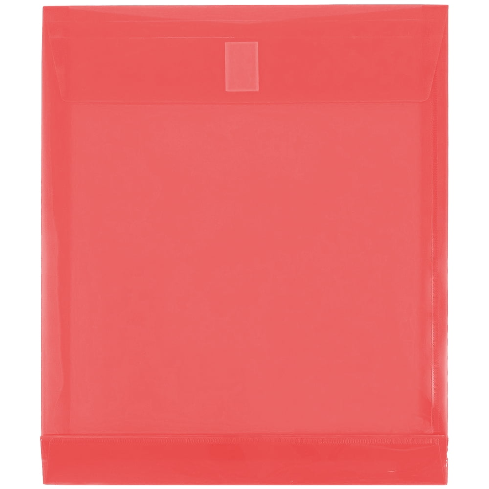 JAM Paper Plastic Expansion Envelopes with Hook & Loop Closure Letter