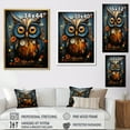 thumbnail image 4 of Designart "Blooming Mystery Of The Owl IV" Animals Owl Floater Framed Canvas Art Print, 4 of 5