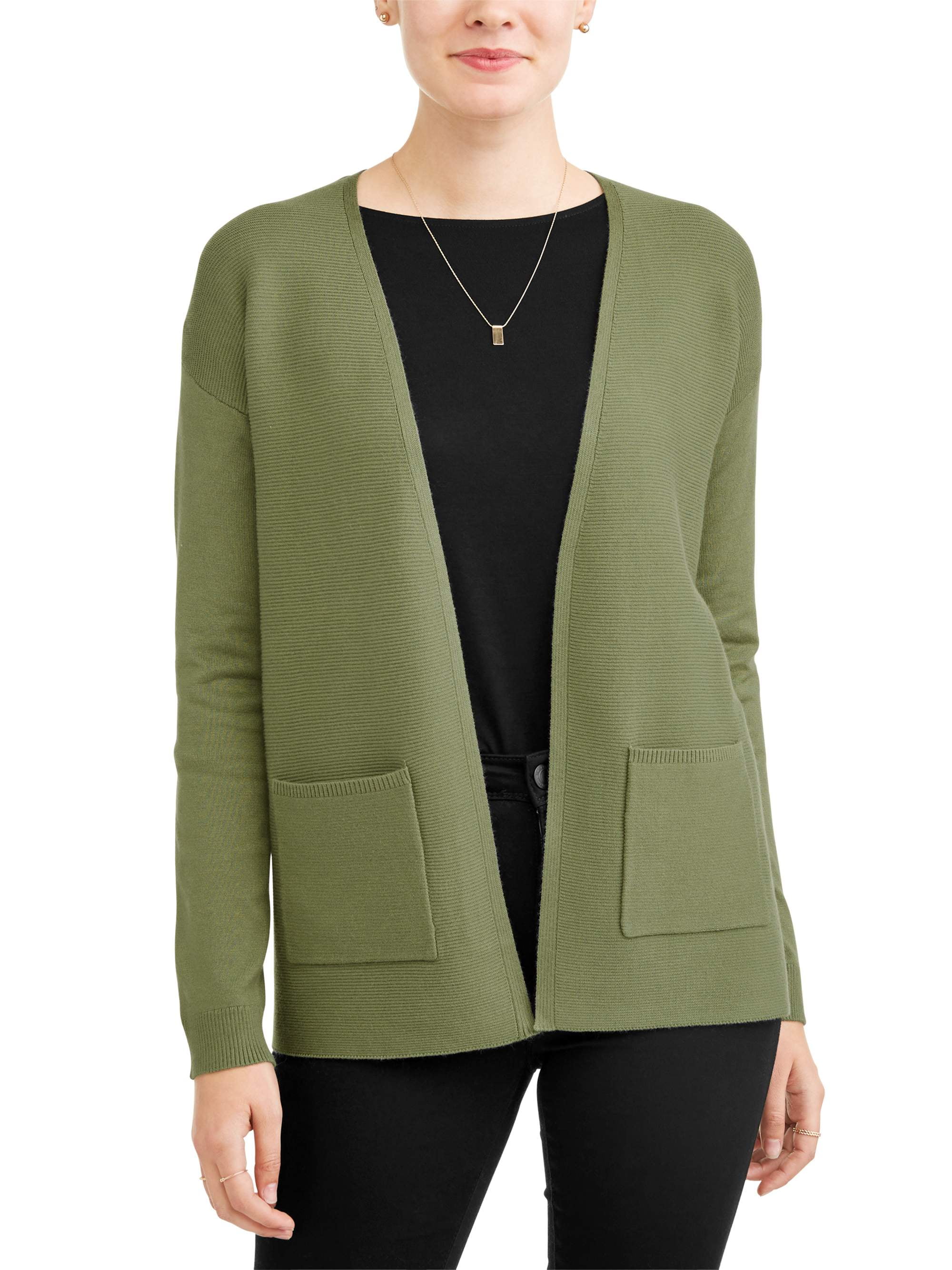 Time and Tru Women's Open Front Cardigan - Walmart.com