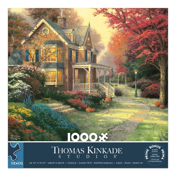 Ceaco Thomas Kinkade Victorian Autumn 1000-Piece Interlocking Jigsaw Puzzle for Adults Ages 14+