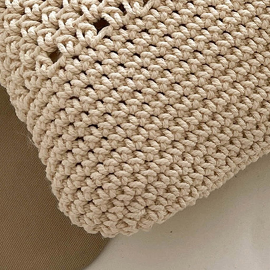 Women Shoulder Bag Straw Beach Bag Crochet Armpit Bag Crossbody Bag for Travel